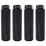 Zelerdo 2 Pairs Aluminum Alloy Bike Pegs for Mountain Bike Cycling Rear Stunt Pegs Fit 3/8 inch Axles (Black)