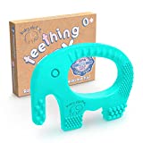 Baby Elefun Teething Toys - BPA Free Silicone, Easy to Hold Teethers with Gift Package Included, Effective Elephant Teether Ring Best for 0-6 6-12 Months Little Boy & Girl Cute Valentines Day Gifts