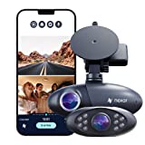 Nexar Pro Dual Dash Cam - HD Front Dash Cam and Interior Car Security Camera - Nexar Dash Cam Front and Rear - Dual Dash Cam Parking Mode and WiFi - Dash Cams for Cars - Dash Cam for Truckers 32GB