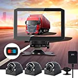 VSYSTO 4CH Dash Cam for Semi Trailer Truck Van Tractor, 7.0'' Monitor Video Recorder, Front & Sides & Rear HD 1080P Vehicle Recording Backup Camera, with GPS, Infrared Night Vision Lens