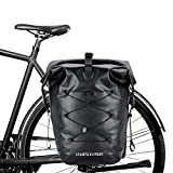IPARTS EXPERT Bicycle Pannier Bag, Waterproof Bike Bag, Rear Rack 25L Bike Side Storage Bag for Cycling Bicycling Traveling Riding