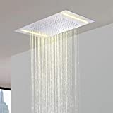 LightInTheBox Stainless Steel 304 110V~220V Alternating Current Bathroom Rainfall Shower Head With Energy Saving LED Lamps (Shower Head)