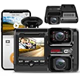 2022 Upgraded 4K 2160P Front and Cabin Dual FHD 1080P Dash Cam Built in WiFi for Cars Taxi, 24H Parking Monitor, Infrared Night Vision, G-Sensor, 2.0' LCD Loop Recording Car Camera, Support 512GB Max