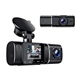 EYETOO Dual Dash Cam with IR Night Vision, FHD 1080P Front and 720P Inside Cabin Dash Camera, 1.5 inch LCD Screen 310° Wide Angle Dual Lens Car Driving Recorder for Cars Truck Taxi, Black (CE41)