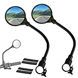 Mountain Bike mirror, 2 Pack Adjustable Handlebar Bicycle Cycling Rear View Glass Mirrors with Wide Angle for Mountain Road Bike Bicycle Electric Motorcycle