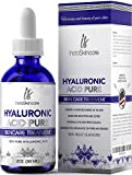 Pure Hyaluronic Acid Serum for Face (2 Oz) - Anti Aging Serum for Skin and Lips - Medical Quality Hydrating and Moisturizing Face Serum for All Skin Types - Paraben and Fragrance-Free