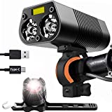 VICTAGEN Bike Headlight, Super Bright 3000 Lumens Bike Lights Front and Back, Bike Lights for Night Riding, Waterproof Rechargeable Bike Light Set, Type-C Rechargeable, Easy to Install