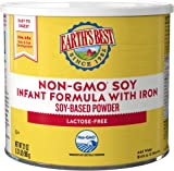 Earth's Best Plant Based Baby Formula, Soy Based Powder Infant Formula with Iron, Lactose Free, Non-GMO, Omega-3 DHA and Omega-6 ARA, 21 oz