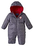 iXtreme Baby Boy's Snow Pram - Newborn Infant Hooded Bodysuit Bunting Snowsuit (0-24M), Size 3/6M, Charcoal