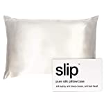 Slip Silk Queen Pillowcase, White (20' x 30') - 100% Pure 22 Momme Mulberry Silk Pillowcase - Silk Pillowcase for Skin and Health Benefits