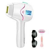 Laser Hair Removal for Women Permanent- Laser Hair Remover for Men- at Home Laser Hair Removal Device- 550,000 Flashes- 2 Flash Modes- White