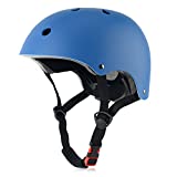 Kids Bike Helmet, Adjustable and Multi-Sport, from Toddler to Youth, 3 Sizes (Blue)