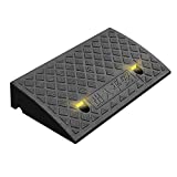 YYDS Sturdy Ramp ,Plastic Curb Ramp ,Portable Curb Ramps for Driveway ,Reflective Ramps Easy to Hit ,Heavy Duty Threshold Ramp for Driveway ,Motorcycle up, Over The Threshold (High 5 in)