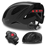 Smart4U SH55M Adult Bike Helmet with LED Rear Light, Smart Bicycle Helmet with Turn Signal Function, Linked to The Phone Bluetooth Cycling Helmet, Suitable for Men and Women in Mountain Riding Use