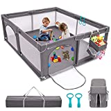 Large Baby Playpen, Playpen for Babies and Toddlers, Kids Safety Playard with Anti-Collision Foam, Indoor & Outdoor Playard for Kids Activity Center