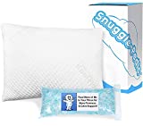 Snuggle-Pedic Adjustable Gel Memory Foam Pillows - Made in The USA, Gel Infused Cooling Pillow w/ Viscose of Bamboo Cover for Side, Stomach & Back Sleepers - Greenguard Gold Certified - King