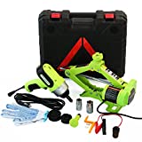 Simtamy Electric Car Jack Kit 3 Ton(6,600lb) 12V Scissor Jack with Electric Impact Wrench, Portable Emergency Car Lift Tire Change Tools