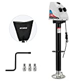 Kohree Electric Trailer Jack A-Frame up to 3900lbs, RV Electric Power Tongue Jack for Travel Trailer Camper, with Drop Leg & Weatherproof Jack Cover, 22' Lift, 12V DC, White