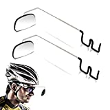 Accmor 2pcs Bike Eyeglass Mirror, 360 Degree Adjustable Bicycle Cycling Rear View Wide Angle Mirror, Riding Accessories