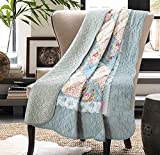 Cozyholy Original Patchwork Quilts Coverlets Quilted Blanket 100% Cotton Reversible Vintage Floral Bed Cover Quilt Throw Full Queen Size