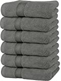 Utopia Towels Premium Grey Hand Towels - 100% Combed Ring Spun Cotton, Ultra Soft and Highly Absorbent, 600 GSM Extra Large Hand Towels 16 x 28 inches, Hotel & Spa Quality Hand Towels (6 Pack)