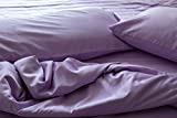 100% Organic Cotton King Lilac Sheet Set | Sateen Weave | 4 Piece | 400 Thread Count | GOTS Certified | Soft Silky Shiny | Luxury Finish | Fits Upto 17' Deep Pocket Mattress | Sustainable
