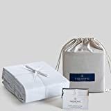100% Organic Cotton King White Sheet Set | Percale Weave | 4 Piece | 300 Thread Count | GOTS Certified | Breathable Crisp Cool | Luxury Finish | Fits Upto 17' Deep Pocket Mattress | Sustainable