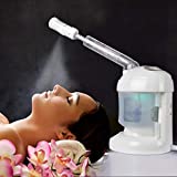 Kingsteam Facial Steamer - Ozone Steamer with Extendable Arm - Professional Nano Ionic Facial Steamer for Deep Cleaning - Portable for Personal Care Use at Home or Salon (White)