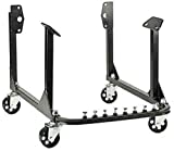 JEGS Engine Cradle with Wheels | Chevy Small Block and Big Block | Steel Construction | Black Powder Coat | 3” Heavy Duty Steel Wheels | 750 LBS Capacity | Storage Hardware Included | Easy Assembly
