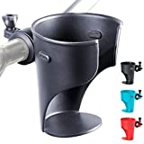 Delta Cycle Expanding Beverage Holder - Bike Cup Holder Handlebar Cruiser for Water Bottles, Coffee Cups and More - Integrated Rubber Pads for Secure Grip - Easy Installation, Durable Construction, Black