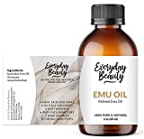 Pure Australian Emu Oil - All Natural 6X Refined for Face, Skin and Hair - Highly Effective Hydration for Sensitive Skin and Hair Growth - Perfect for Scars and Blemishes - Naturally rich and balanced in essential omega 3, 6 and 9 fatty acids - 2oz