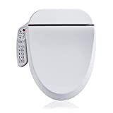 ZMJH ZMA102 Elongated Smart Toilet Seat, Unlimited Warm Water, Vortex Wash, Electronic Heated,Warm Air Dryer,Bidet Seat,Rear and Front Wash, LED Light,White