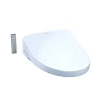 TOTO SW3056#01 S550E Electronic Bidet Toilet Seat with Cleansing Warm, Nightlight, Auto Open and Close Lid, Instantaneous Water Heating, and EWATER+, Elongated Contemporary, Cotton White