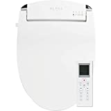 ALPHA JX Elongated Bidet Toilet Seat, White, Endless Warm Water, Rear and Front Wash, LED Light, Quiet Operation, Easy Wireless Remote Control, Low Profile Sittable Lid, 3 Year Warranty (Elongated)