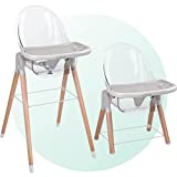 Children of Design 6 in 1 Deluxe High Chair for Babies & Toddlers, Modern Safe & Compact Baby Highchair, Easy to Clean, Removable Tray, Easy to Assemble, 6 Options 3 Seat Positions 2 Heights 1 Chair