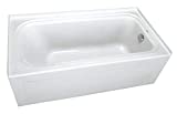 PROFLO PFS6042RSKWH PROFLO PFS6042RSK Hillsboro 60' x 42' Three Wall Alcove Acrylic Soaking Tub with Right Drain and Overflow