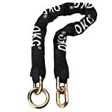 OKG Heavy Duty Security Chain 3.9 Foot x 15/32 inch Thick Hexagonal Hardened Steel Cinch Ring Chain Anti-Theft Lock Chain for Motorcycles, Mopeds, Bikes, Trailers, Containers, Golf carts, Gate
