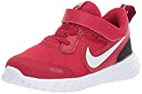 Nike Baby Revolution 5 Velcro Running Shoe, Gym Red/Whiteblack, 4C Regular US Toddler