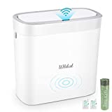 Touchless Bathroom Trash Can with Lid, 3.2 Gallon Automatic Motion Sensor Smart Trash Bin, Slim Plastic Narrow Garbage Can for Bathroom, Kitchen, Office, Living Room White