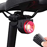 G Keni Bike Tail Light Rechargeable, Anti-Theft Alarm, Warning Electric Horn, Bike Finder/Tracker with Remote, IPX5 Waterproof Electric Mountain Bike Accessories (Round)