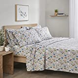 Comfort Spaces Cotton Flannel Breathable Warm Deep Pocket Sheets with Pillow Case Bedding, Twin XL, Multi Forest Animal 4 Piece