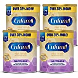 Enfamil Gentlease Baby Formula, Reduces Fussiness, Crying, Gas and Spit-up in 24 hours, DHA & Choline to support Brain development, Value Powder Can, 27.7 Oz (Pack of 4)