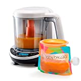 Baby Brezza One Step Baby Food Maker Deluxe – Automatically Steams & Blends Homemade Baby Food – Easy Way to Make Organic Food for Infants and Toddlers - Includes 3 Food Pouches & Filling Funnels