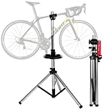 CYCLESPEED Bike Repair Stand Quick Release (Max 85 lbs), Home Mechanic Bicycle Mechanics Workstand Adjustable Portable Extensible Tripod Bike Maintenance Rack for Road Mountain Bikes (Black-Red)