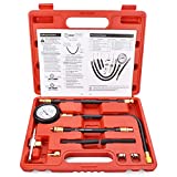 FAERSI Fuel Injection Pressure Test Kit - Universal Fuel Oil Engine Diagnostic Gauge Tester Set with Fittings, Instructions, Storage Case for Car Motorcycle Truck RV SUV & ATV, 0-100 PSI / 0-7 Bar