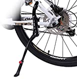 Bike Kickstand, Extended Adjustable Bicycle Kickstand, 2 Point Mounting, Aluminum Alloy Body, Non-slip Rear Kickstand for 24'-29' Bike Mountain Road Cycling (Extended Size)