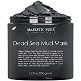 Majestic Pure Dead Sea Mud Mask for Face and Body - Natural Skin Care for Women and Men - Best Facial Cleansing Clay for Blackhead, Whitehead, Acne and Pores - 8.8 fl. Oz