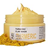 ANAIRUI Turmeric Vitamin C Face Mask, Clay Facial Mask with Vitamin C E for Radiant Skin, Acne Control and Refining Pores 4.05 Oz