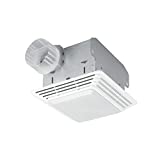 Broan-NuTone HD80L Heavy Duty Ventilation Fan Combo for Bathroom and Home, 100-Watt Incandescent Light, 80 CFM, Matte White