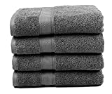Premium Bamboo Cotton Bath Towels - Natural, Ultra Absorbent and Eco-Friendly 30' X 52' (Grey)
